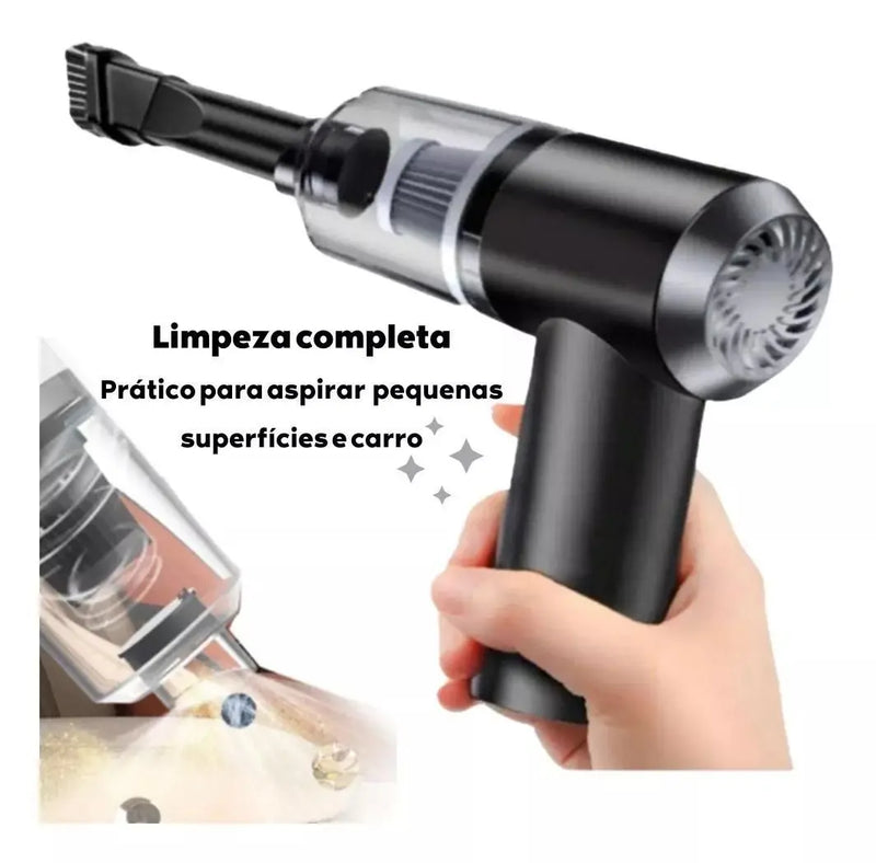 Aspirador portátil com Esterilização UV e Filtro Auto-Limpante