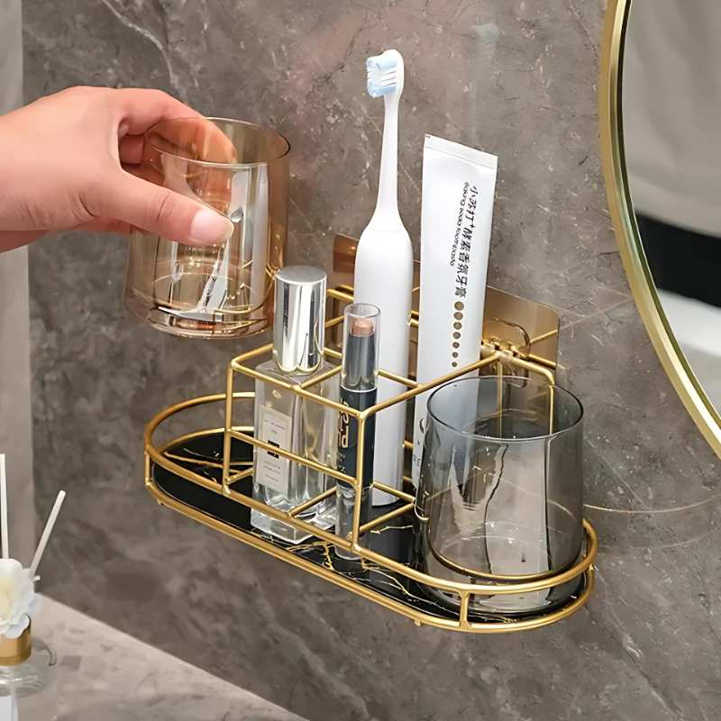 Suporte Organizador Para Banheiro Sem Furos - Tazze