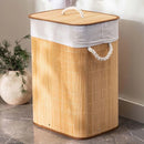 Cesto de Roupas Bambu com Tampa - LDecor