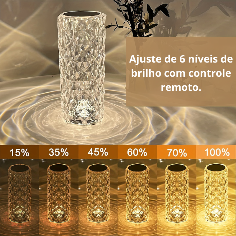 Luminária de cristal Diamante - LDecor