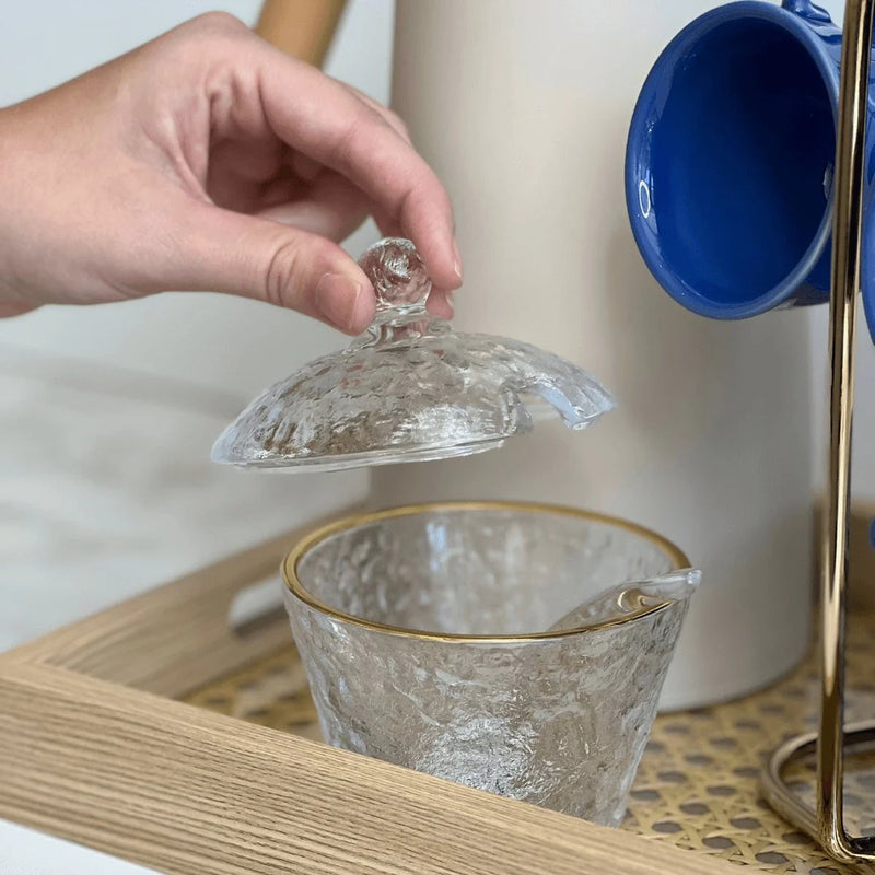 Açucareiro em Cristal de Chumbo Martelado