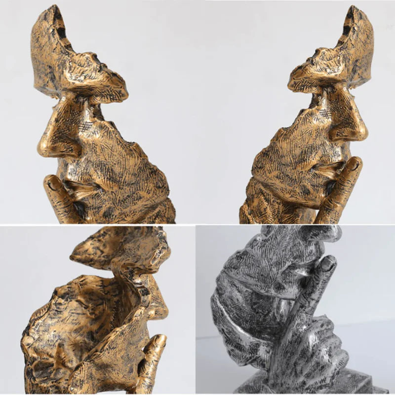 Escultura "Silêncio Vale Ouro" - Tazzi