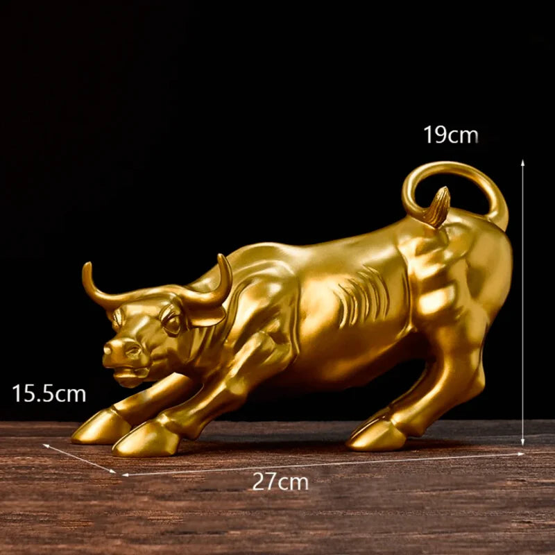 Escultura Touro de Wall Street Dourado - LDecor