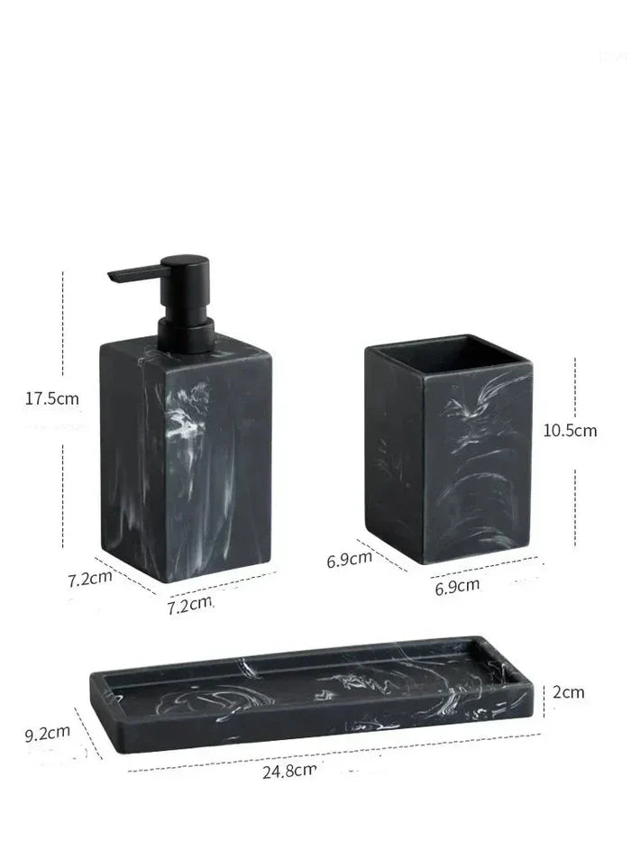 Kit de Mármore Para Banheiro - Extremo Luxo - Tazze