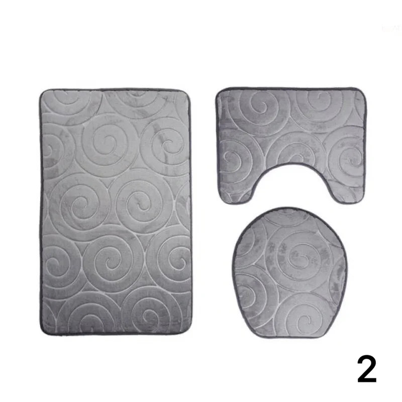 Kit Tapetes Para Banheiro e Lavabo 3 Peças - Tazze