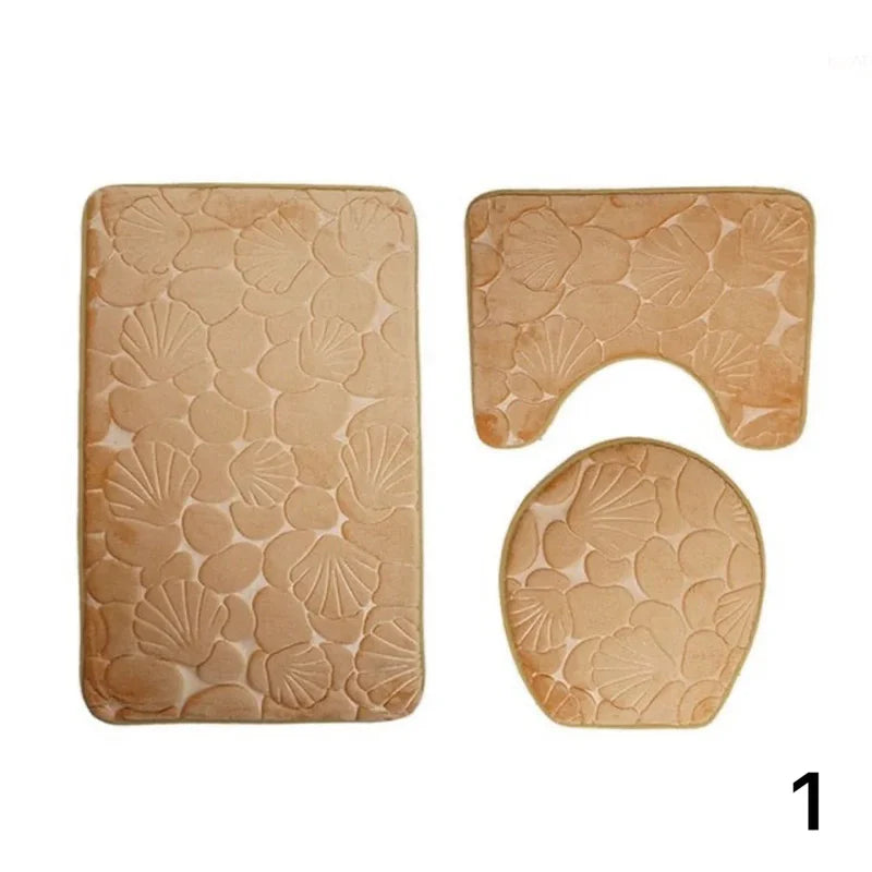 Kit Tapetes Para Banheiro e Lavabo 3 Peças - Tazze