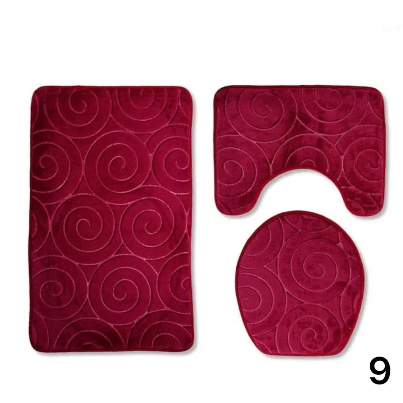 Kit Tapetes Para Banheiro e Lavabo 3 Peças - Tazze