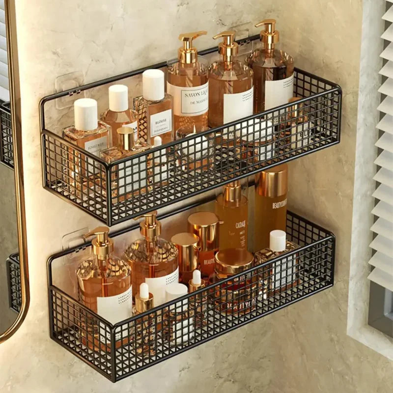 Prateleira Dupla de Alumínio para Banheiro - Tazze