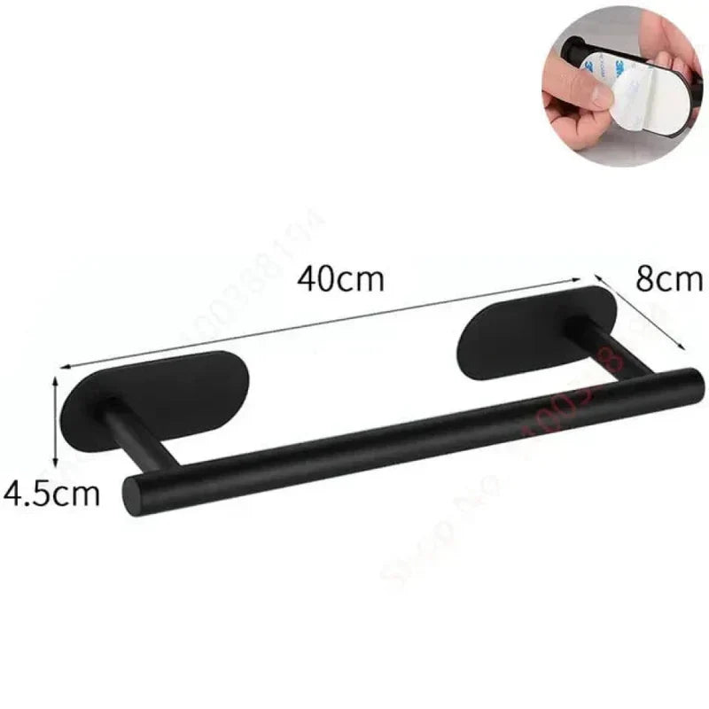 Suporte para Banheiro em Aço Inoxidável sem Furos - Tazze