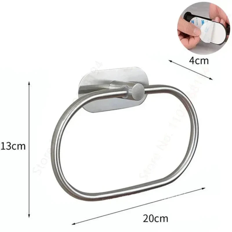 Suporte para Banheiro em Aço Inoxidável sem Furos - Tazze